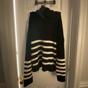 Fuzzy turtleneck sweater from boutique shop
